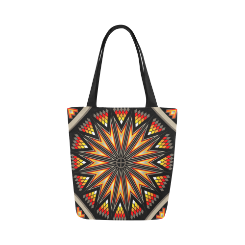 Fire Keepers Black Canvas Tote Bag (Model 1657)