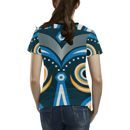 lulua tribal All Over Print T-shirt for Women/Large Size (USA Size) (Model T40)
