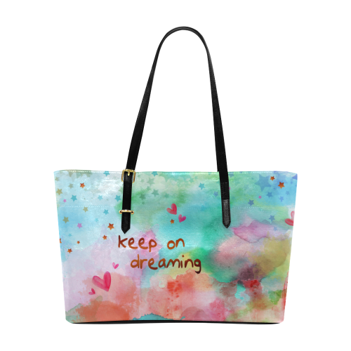 KEEP ON DREAMING - rainbow Euramerican Tote Bag/Large (Model 1656)