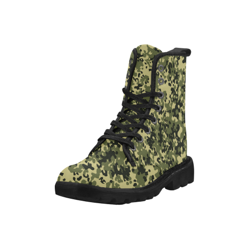 CAMOUFLAGE-GREEN 2 Martin Boots for Women (Black) (Model 1203H)