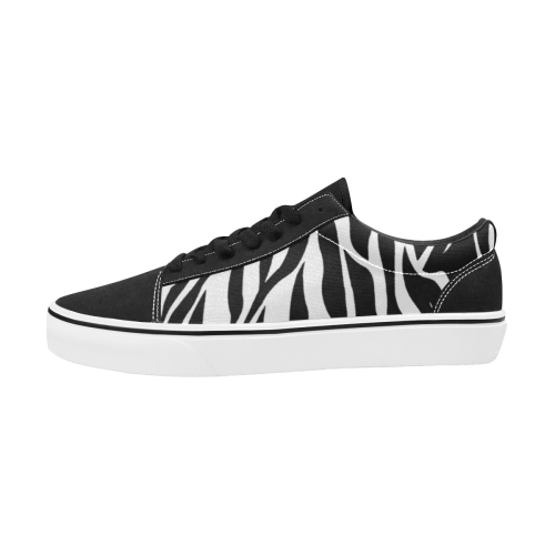 skate zebra Men's Low Top Skateboarding Shoes (Model E001-2)