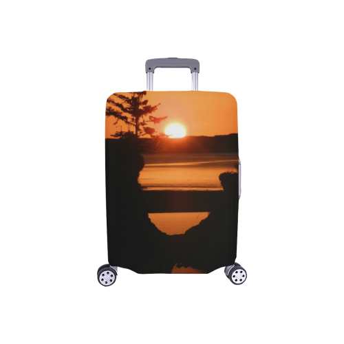 rocks sunset Luggage Cover/Small 18"-21"