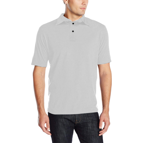 color gainsboro Men's All Over Print Polo Shirt (Model T55)