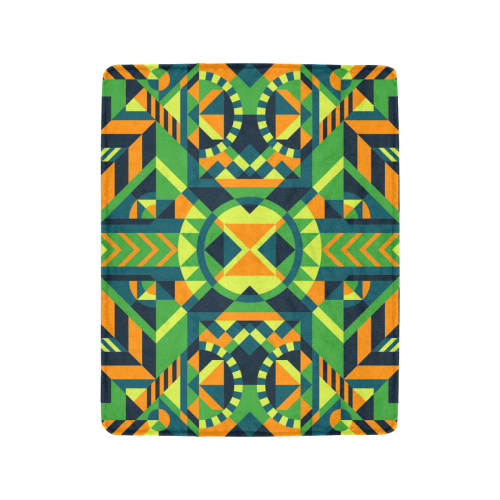 Modern Geometric Pattern Ultra-Soft Micro Fleece Blanket 40"x50"