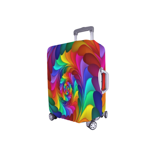 RAINBOW CANDY SWIRL Luggage Cover/Small 18"-21"