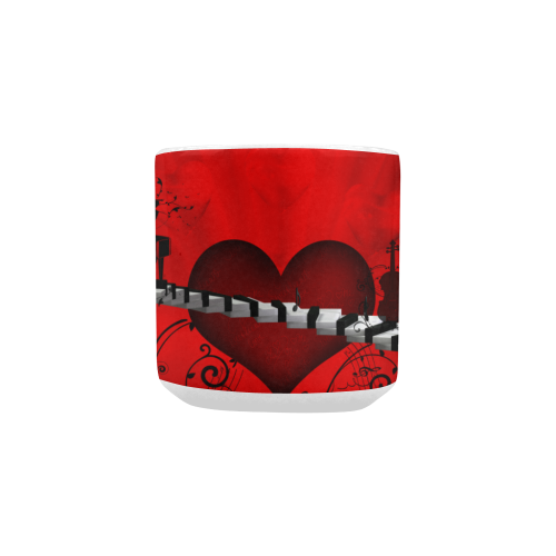Music, piano guitar and wonderful heart Heart-shaped Mug(10.3OZ)