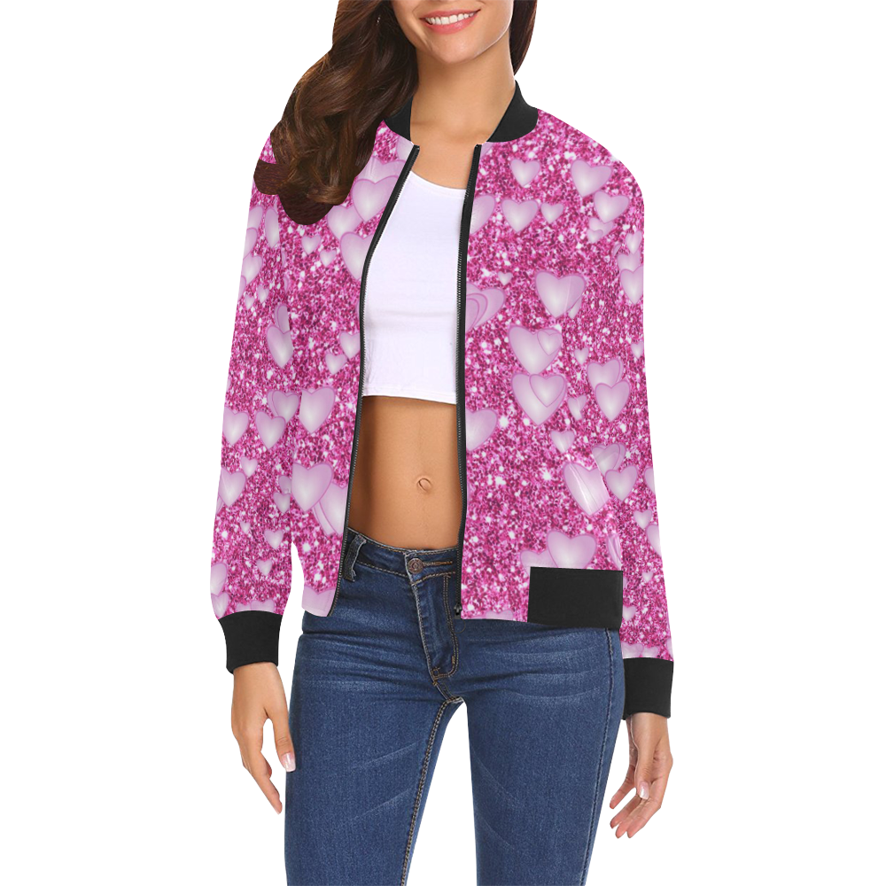 sparkling bomber jacket