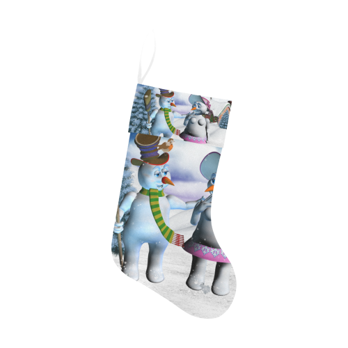 Funny snowman and snow women Christmas Stocking