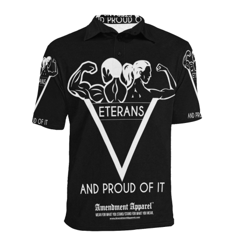 Proud Veterans Polo Shirt Men's All Over Print Polo Shirt (Model T55)