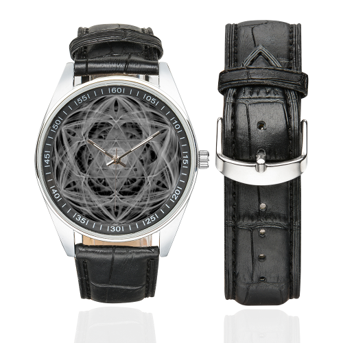 אנרגטית-13 Men's Casual Leather Strap Watch(Model 211)