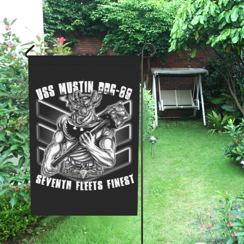 USS Mustin DDG-89 Seventh Fleets Finest Garden Flag 28''x40'' （Without Flagpole）