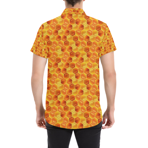 Honeycomb Men's All Over Print Short Sleeve Shirt (Model T53)