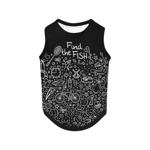 Picture Search Riddle - Find The Fish 2 All Over Print Pet Tank Top