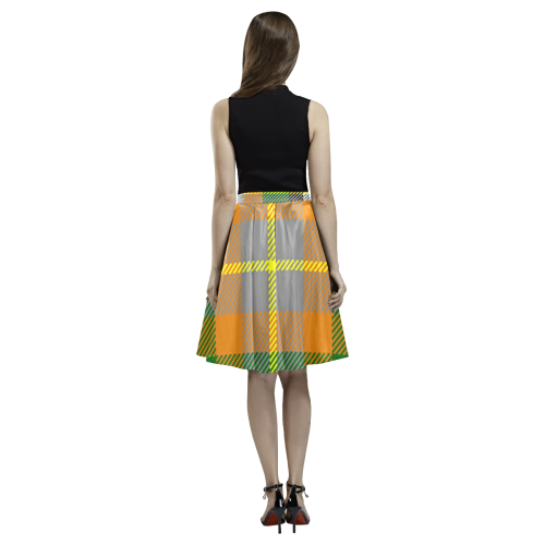 ALABAMA STATE TARTAN Melete Pleated Midi Skirt (Model D15)