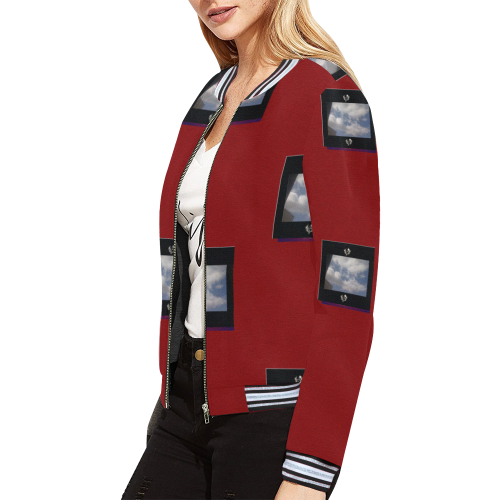 SERIPPY All Over Print Bomber Jacket for Women (Model H21)