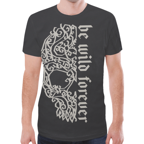 Artsy Vintage Skull - Be Wild Forever 1 New All Over Print T-shirt for Men (Model T45)