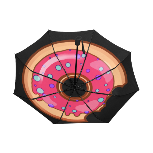 Funny Yummy Donut With A Bite Anti-UV Auto-Foldable Umbrella (Underside Printing) (U06)
