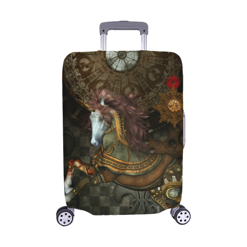 Steampunk, wonderful steampunk horse Luggage Cover/Medium 22"-25"