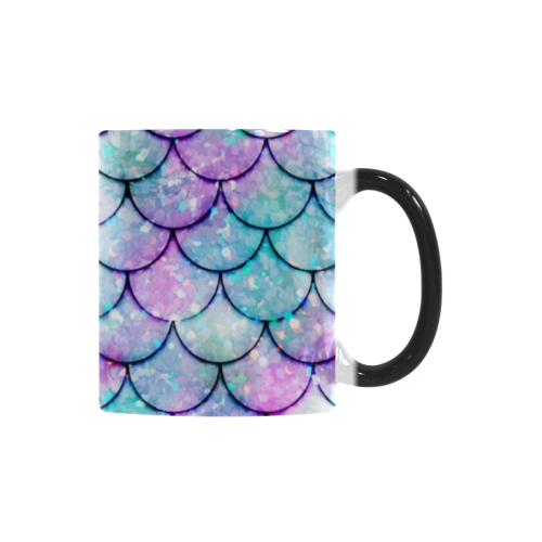 Mermaid SCALES light blue and purple Custom Morphing Mug