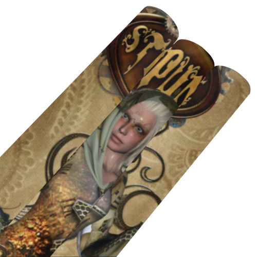 Steampunk lady with owl Gift Wrapping Paper 58"x 23" (3 Rolls)
