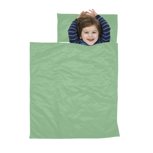 color dark sea green Kids' Sleeping Bag