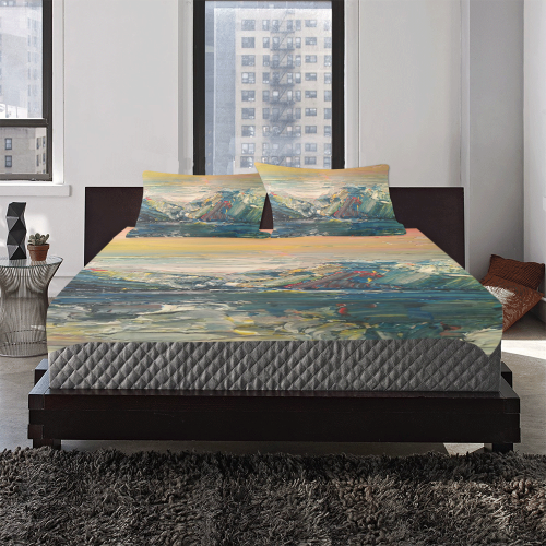 Mountains painting 3-Piece Bedding Set