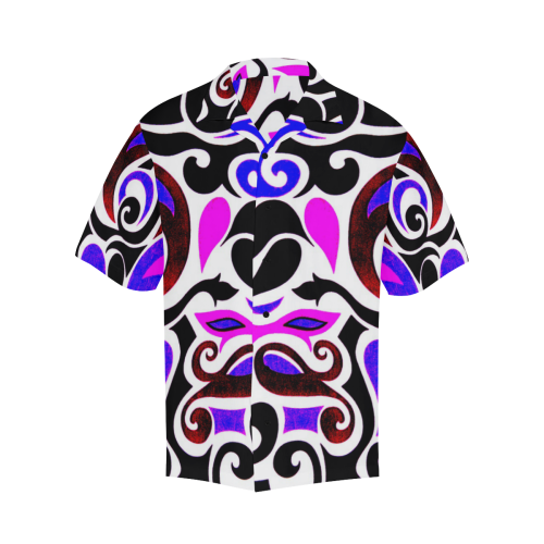 retro swirl abstract Hawaiian Shirt (Model T58)