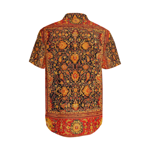 PERSIAN PATTERNS Men's Short Sleeve Shirt with Lapel Collar (Model T54)