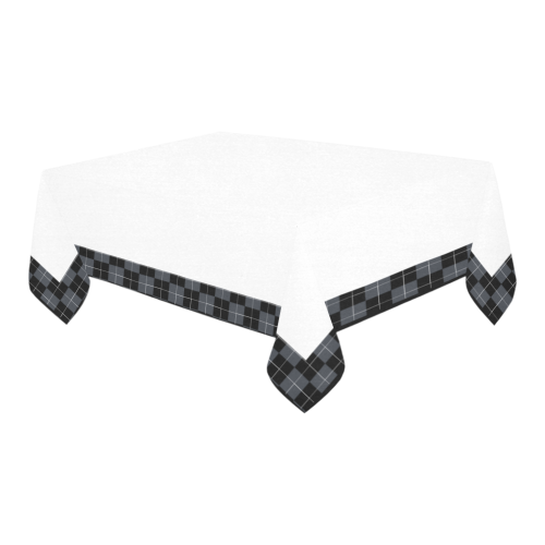 Checkered Cotton Linen Tablecloth 60" x 90"