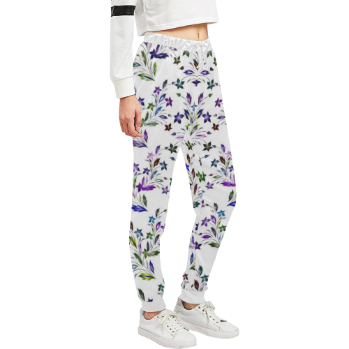 Vivid floral pattern 4182A by FeelGood Unisex All Over Print Sweatpants (Model L11)