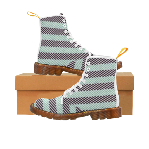 Mint Brown ZigZag Martin Boots For Women Model 1203H