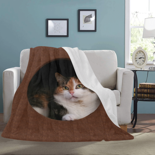 The Kitty In The Hole Ultra-Soft Micro Fleece Blanket 60"x80"