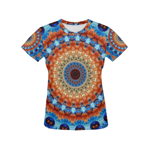 Kaleidoscope All Over Print T-Shirt for Women (USA Size) (Model T40)