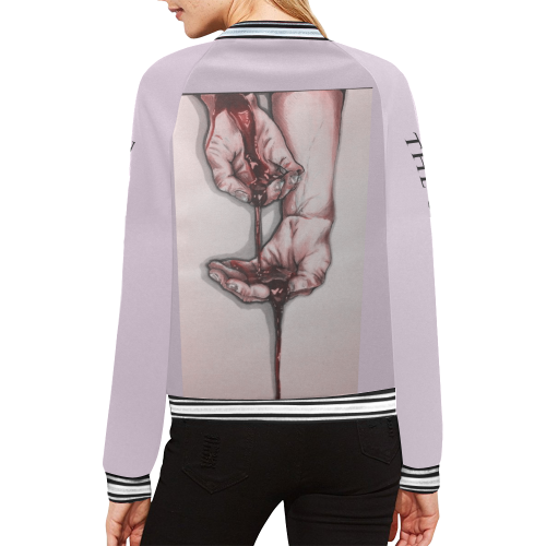 the mind loves the unknown All Over Print Bomber Jacket for Women (Model H21)