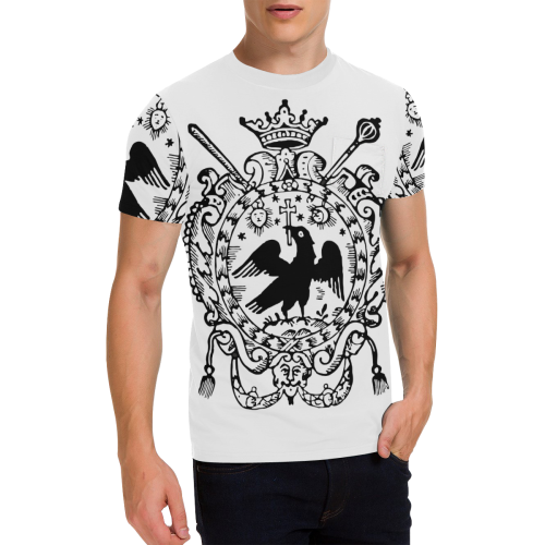 Coat of arms of Wallachia Men's All Over Print T-Shirt with Chest Pocket (Model T56)