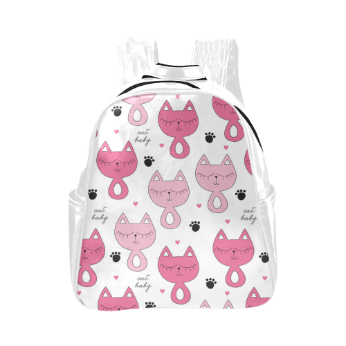 Funny Cats Pattern Multi-Pockets Backpack (Model 1636)