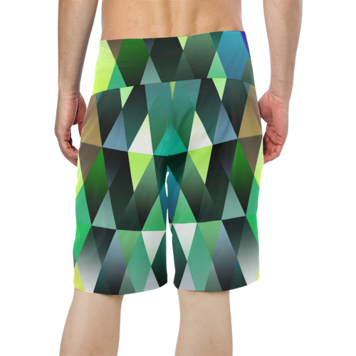 Dark Mosaic Shine 3 Men's All Over Print Board Shorts (Model L16)