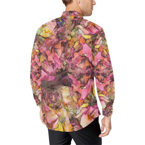 flowers #flowers #pattern Men's All Over Print Casual Dress Shirt (Model T61)