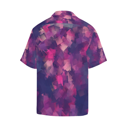 purple pink magenta cubism #modern Hawaiian Shirt (Model T58)