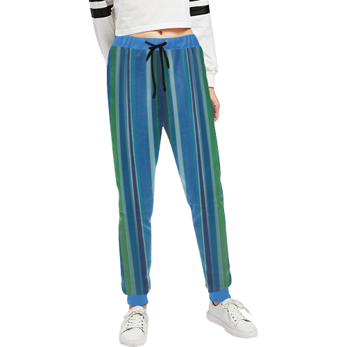 painted stripe Unisex All Over Print Sweatpants (Model L11)