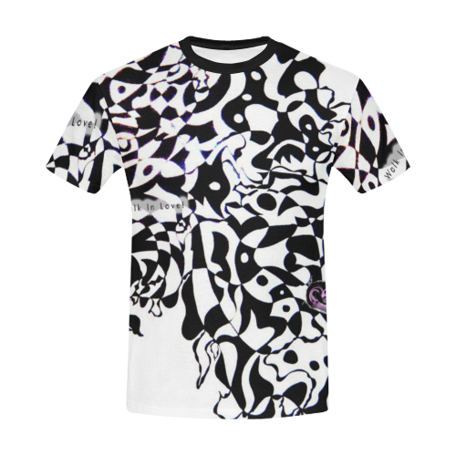 su.mst. Twisted ContrastLI All Over Print T-Shirt for Men/Large Size (USA Size) Model T40)