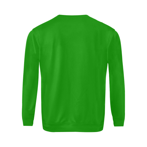 Crewneck Sweatshirt for Men (Black & Green) All Over Print Crewneck Sweatshirt for Men (Model H18)