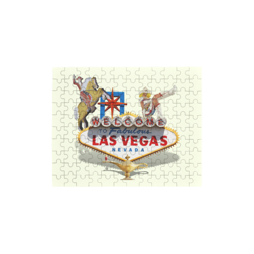 Las Vegas Welcome Sign 120-Piece Wooden Photo Puzzles