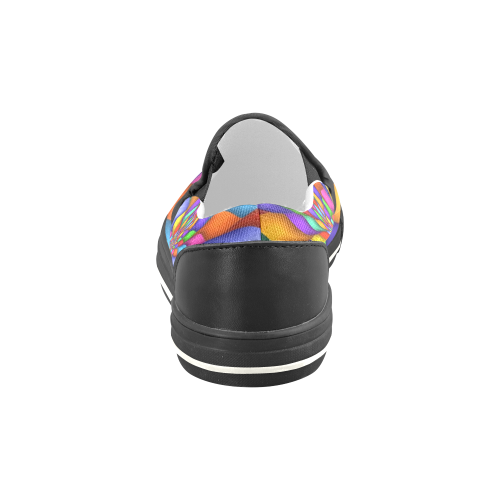 RAINBOW SKITTLES Women's Slip-on Canvas Shoes/Large Size (Model 019)