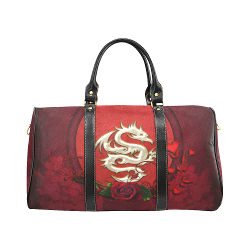 The dragon with roses New Waterproof Travel Bag/Large (Model 1639)