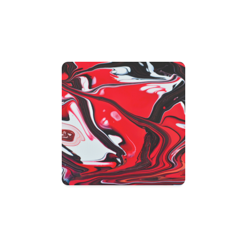 Fluid Red 2 Square Coaster