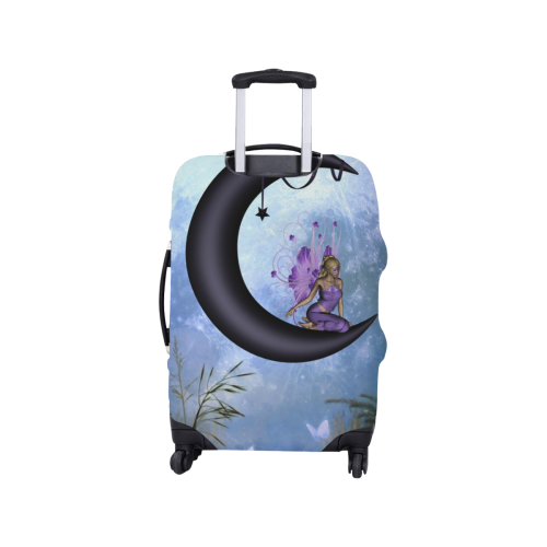 Wonderful fairy on the moon Luggage Cover/Small 18"-21"