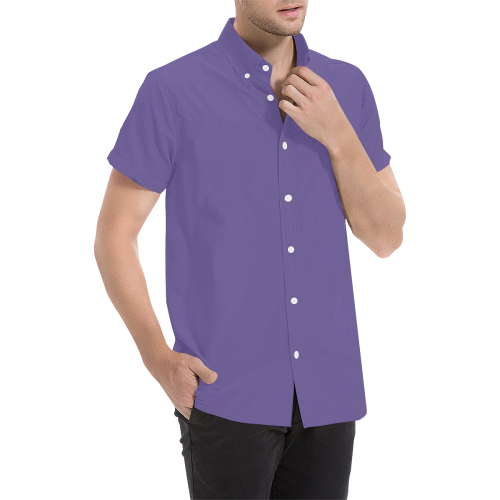 Ultra Violet Men's All Over Print Short Sleeve Shirt (Model T53)