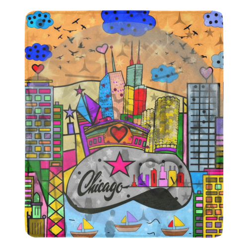 Chicago by Nico Bielow Ultra-Soft Micro Fleece Blanket 70''x80''