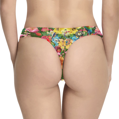 Is It Springtime Yet? Women's All Over Print Thongs (Model L30)
